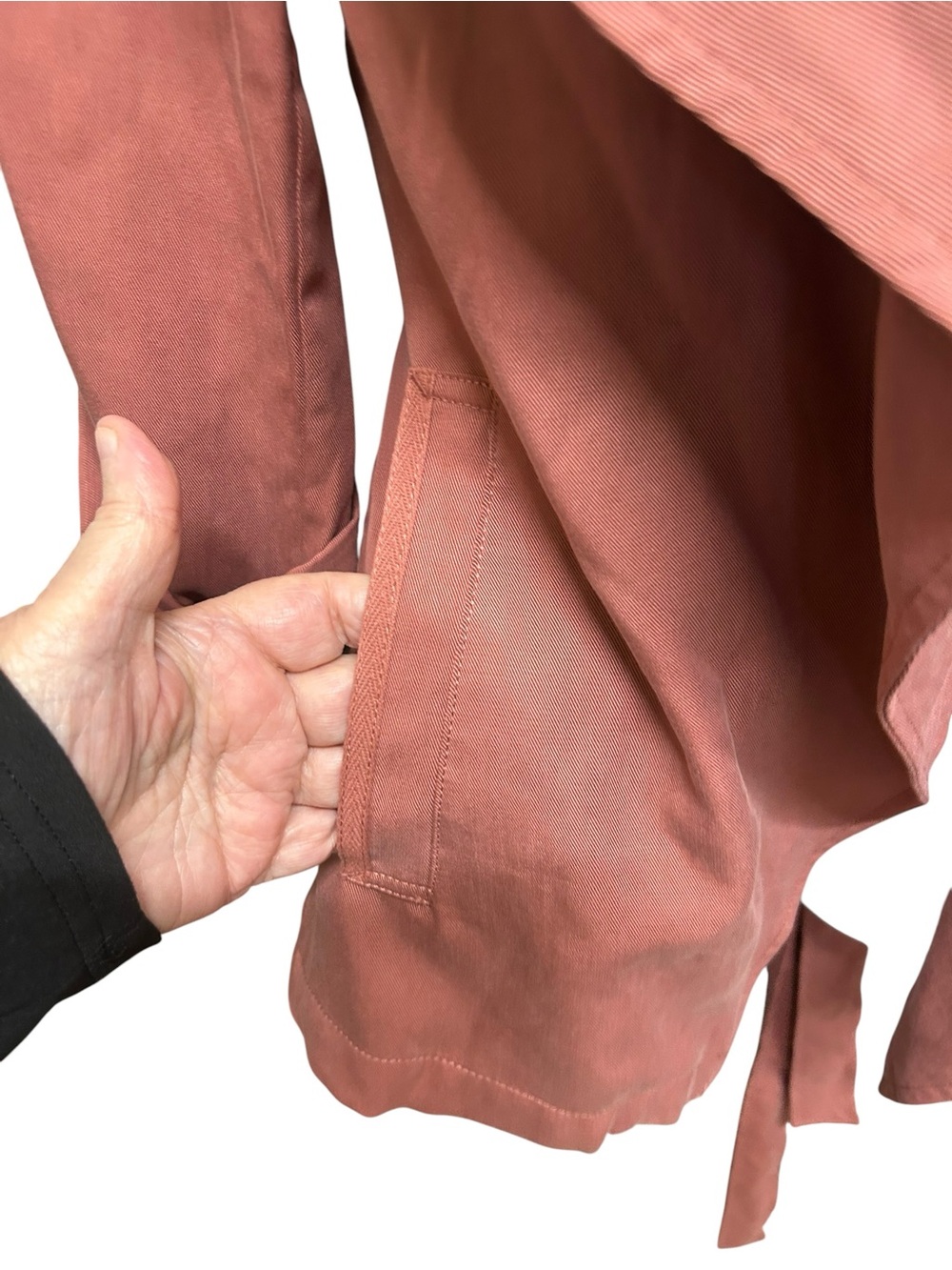 EDC Brand Lyocell Drape Front Terracotta Rust Jacket Size XS - Picture 3 of 6
